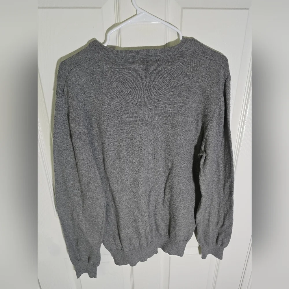 Old Navy Grey V Neck Pullover Knit Womens Sweater Medium